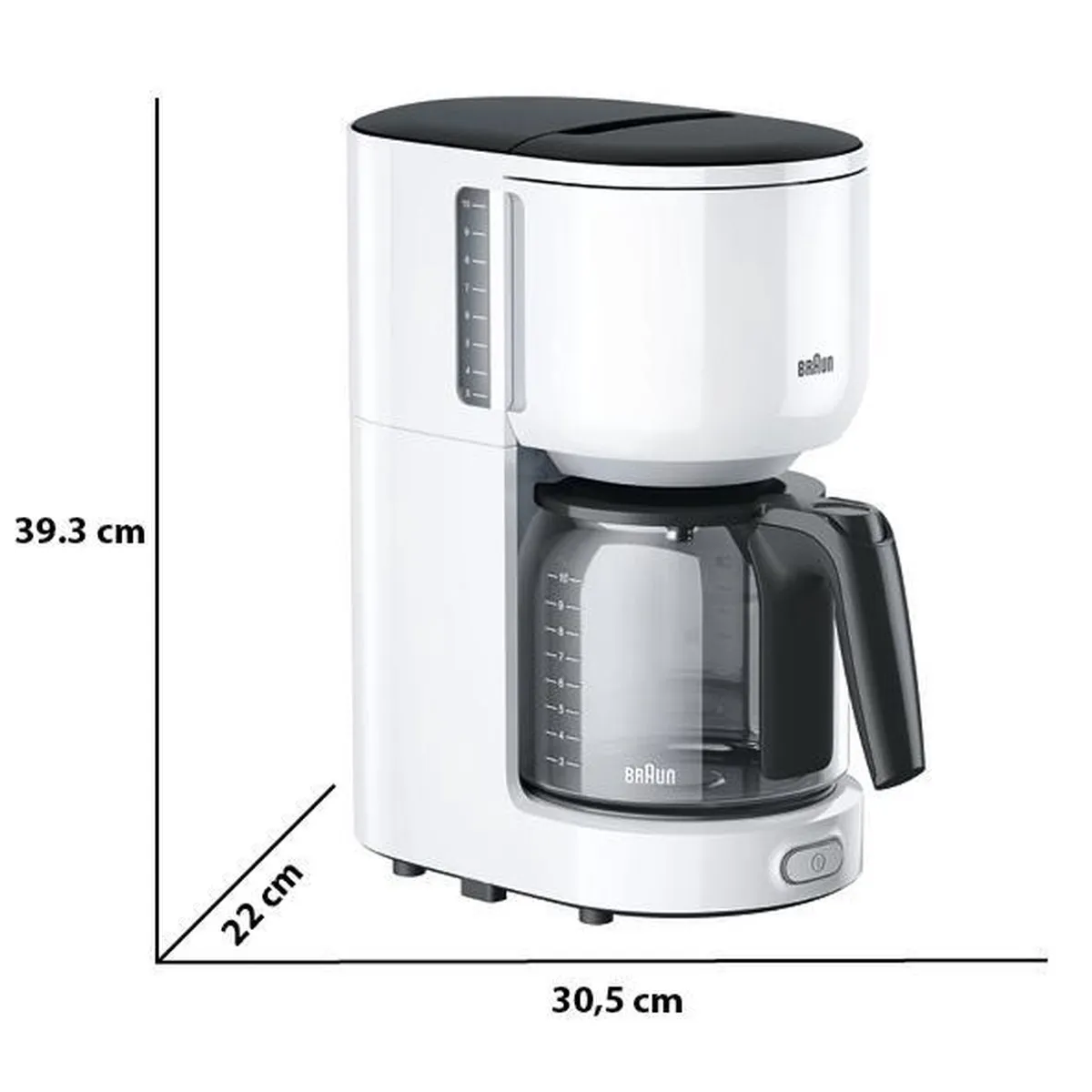 Braun PurEase KF3120WH Filterkoffiezetapparaat - 10 Kopjes - 1,4L - Wit