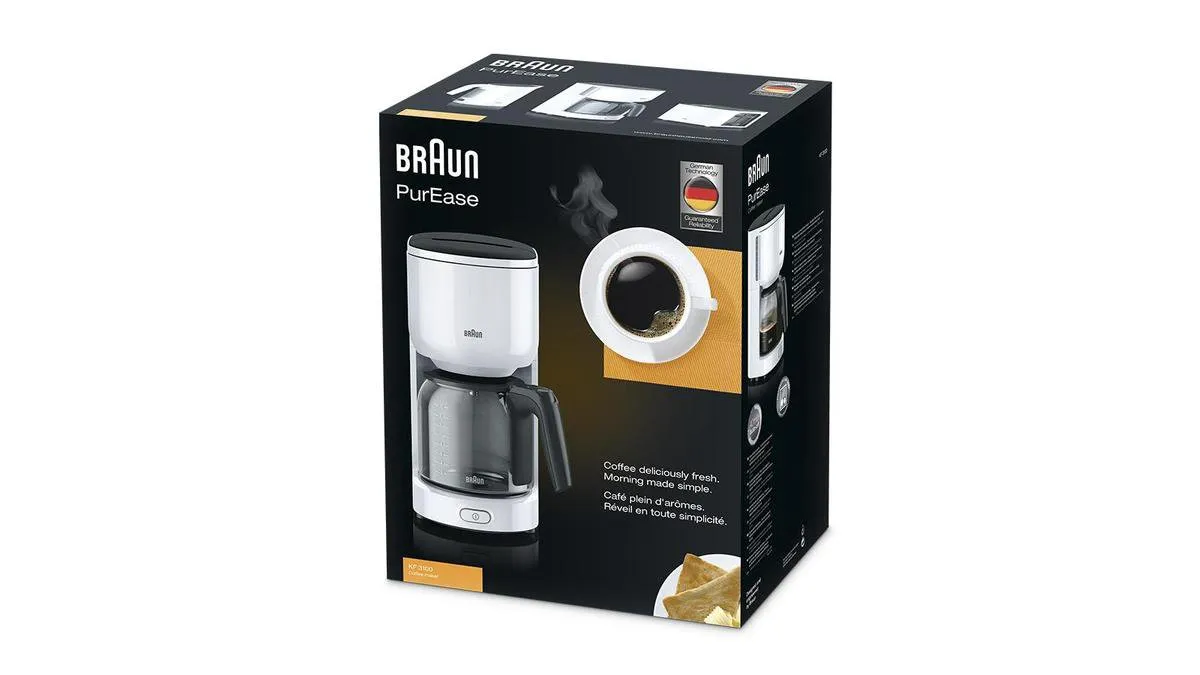 Braun PurEase KF3120WH Filterkoffiezetapparaat - 10 Kopjes - 1,4L - Wit