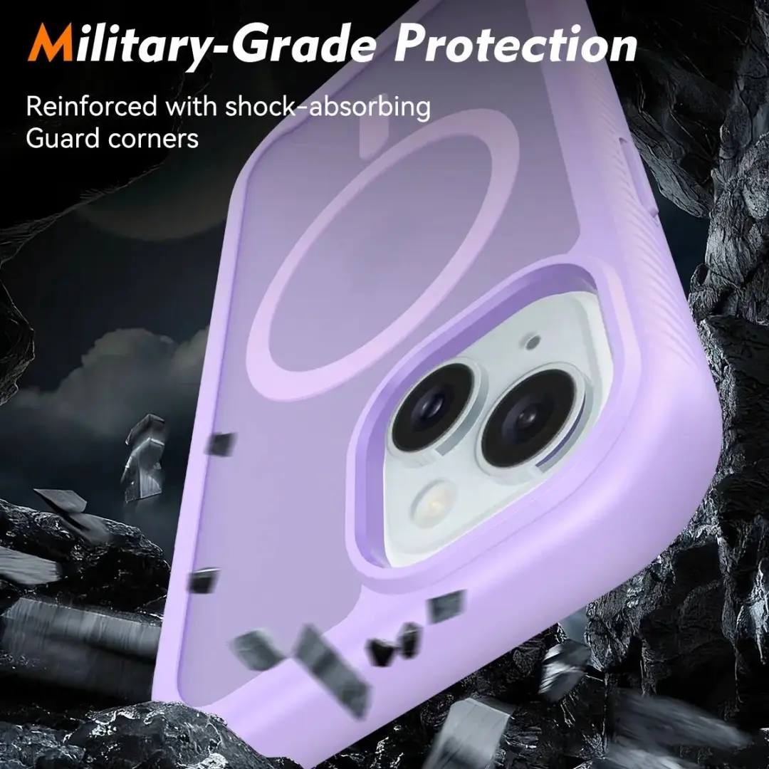 Selected Hoesje iPhone 15 Full Protect Matte Paars