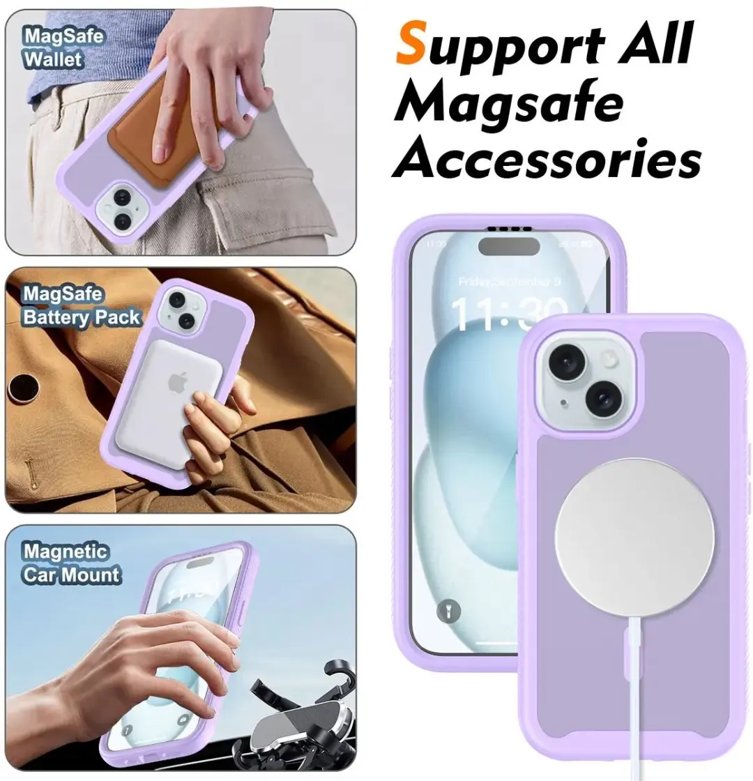 Selected Hoesje iPhone 15 Full Protect Matte Paars - afbeelding 6 van 6