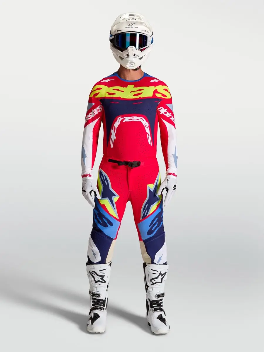 Alpinestars Supertech Dyna Motocrossbroek 32 - Rood/wit/blauw - afbeelding 6 van 6