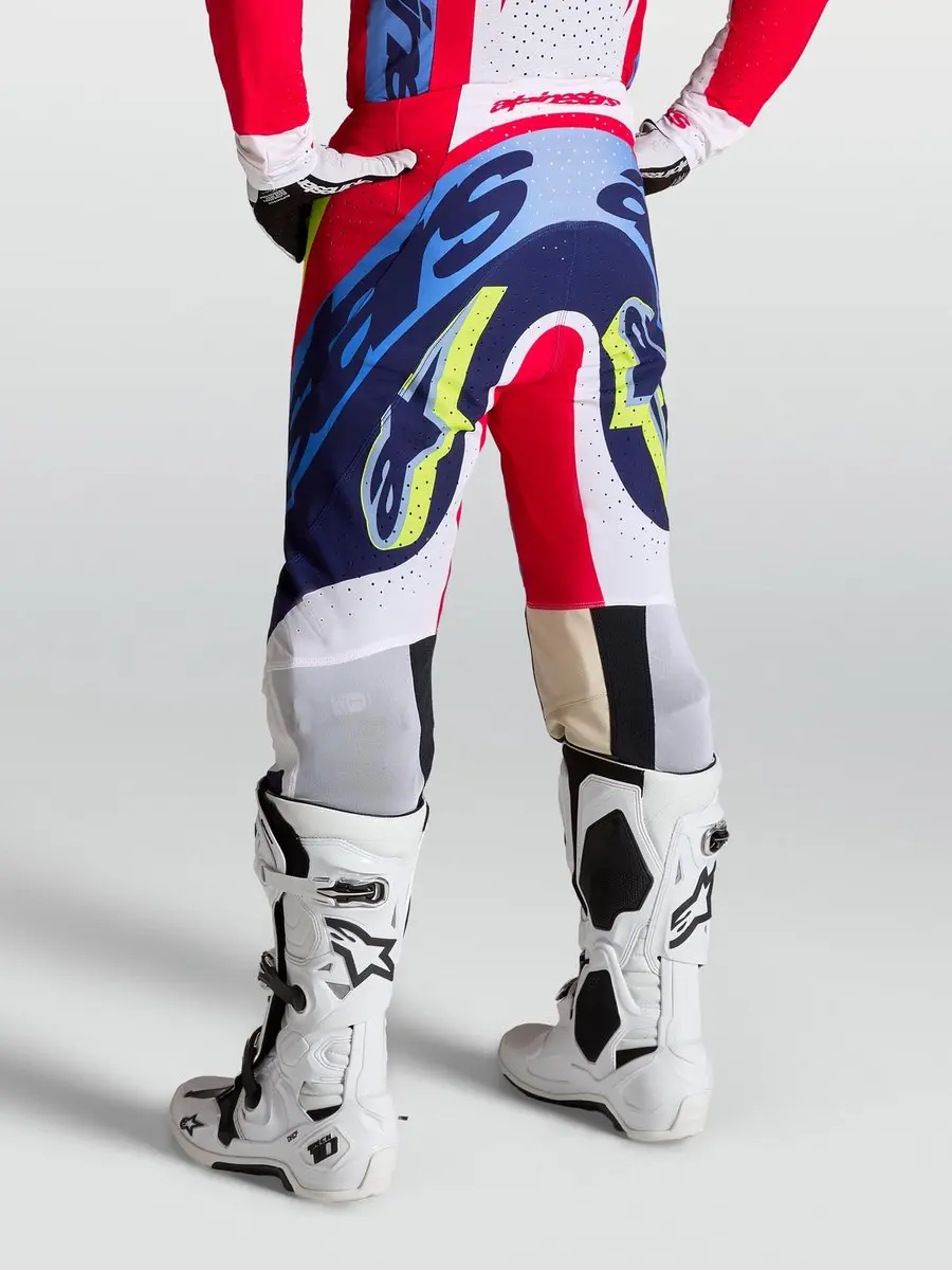 Alpinestars Supertech Dyna Motocrossbroek 32 - Rood/wit/blauw