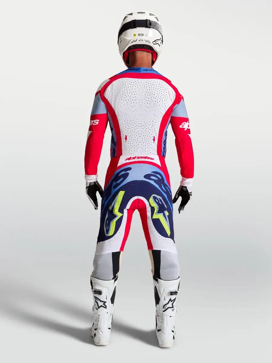 Alpinestars Supertech Dyna Motocrossbroek 32 - Rood/wit/blauw