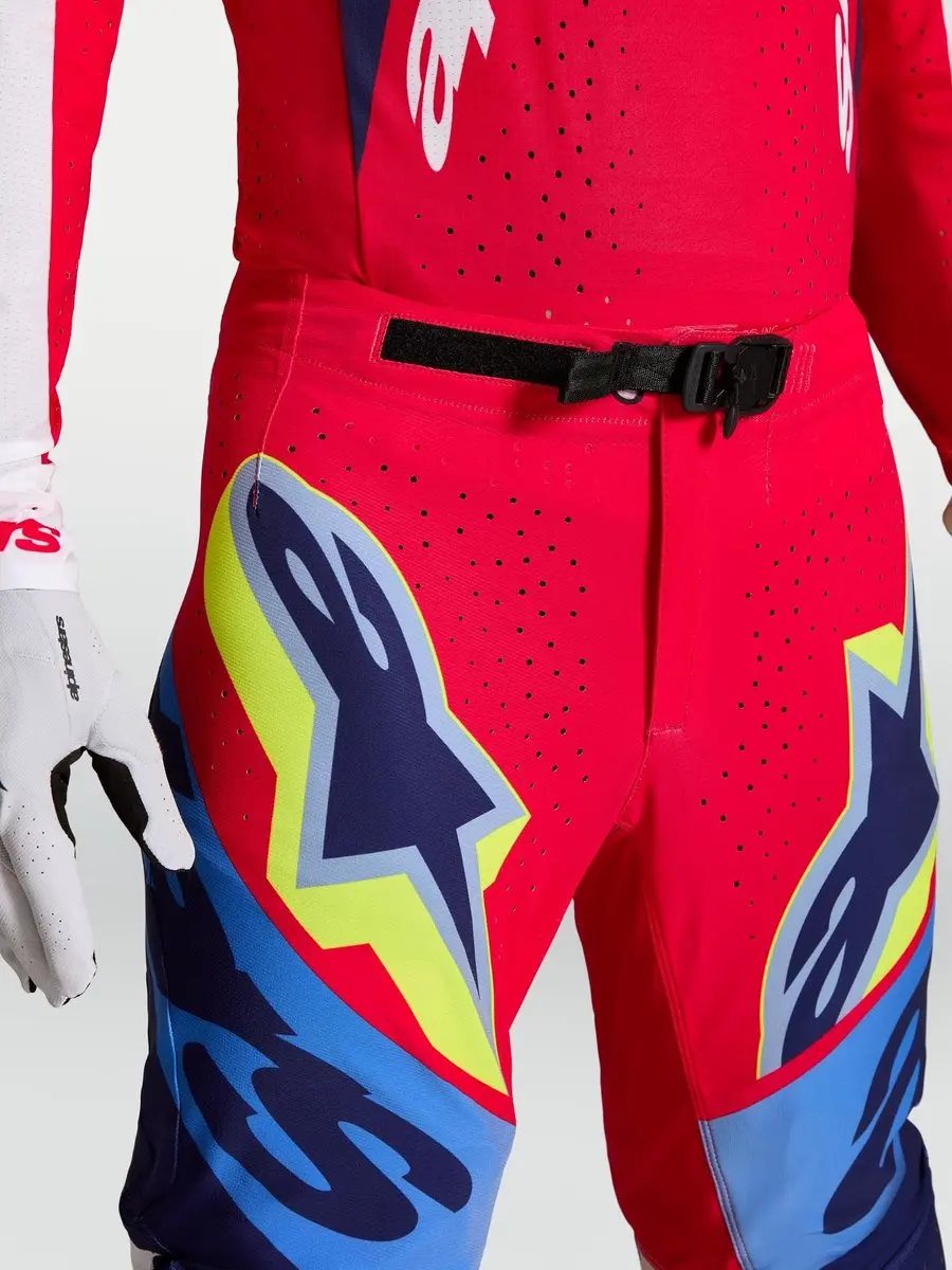 Alpinestars Supertech Dyna Motocrossbroek 32 - Rood/wit/blauw