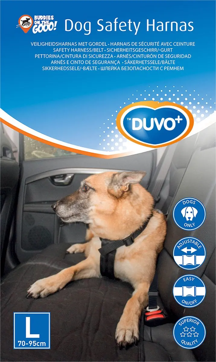 Duvo Veiligheidsharnas Hond Auto L - Maat L