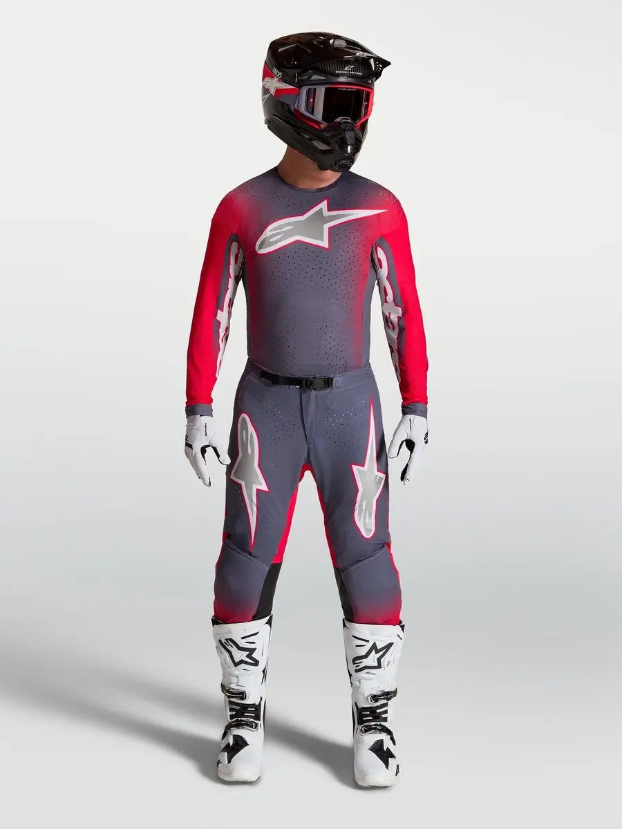 Alpinestars Supertech Hiten AFD Motocrossbroek 34 - Grijs/rood - afbeelding 6 van 6