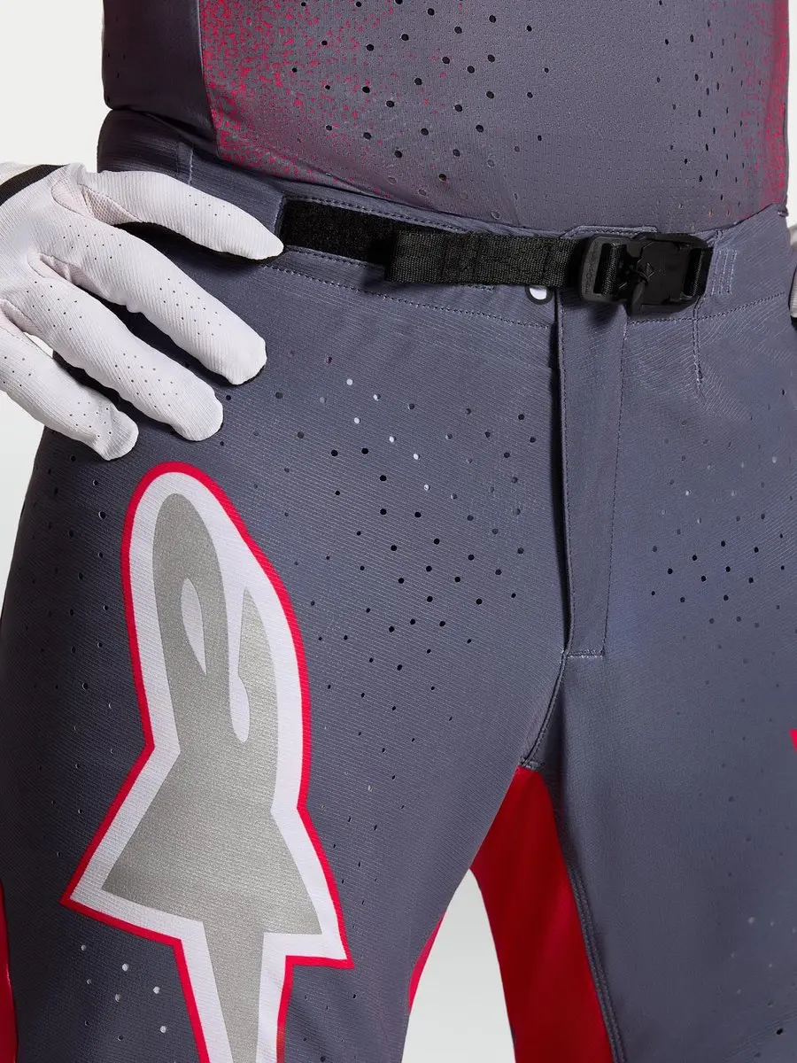 Alpinestars Supertech Hiten AFD Motocrossbroek 34 - Grijs/rood