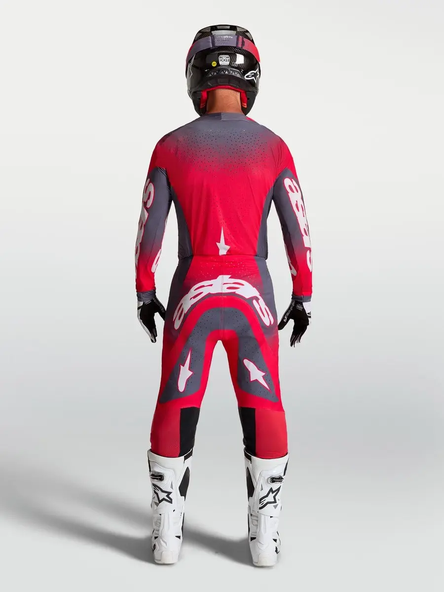 Alpinestars Supertech Hiten AFD Motocrossbroek 34 - Grijs/rood