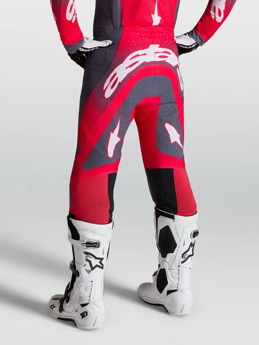 Alpinestars Supertech Hiten AFD Motocrossbroek 34 - Grijs/rood