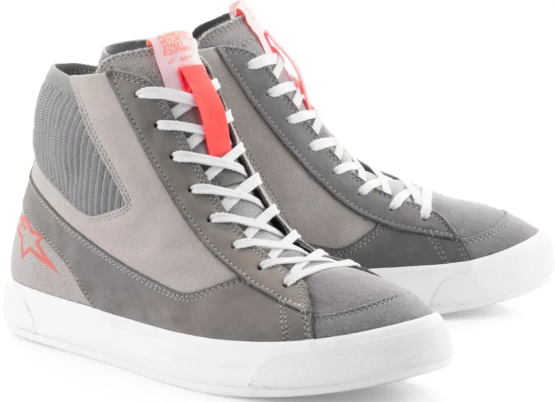 Alpinestars Stated Licht Grijs Fluo Rood Wit Motorschoenen 45/46