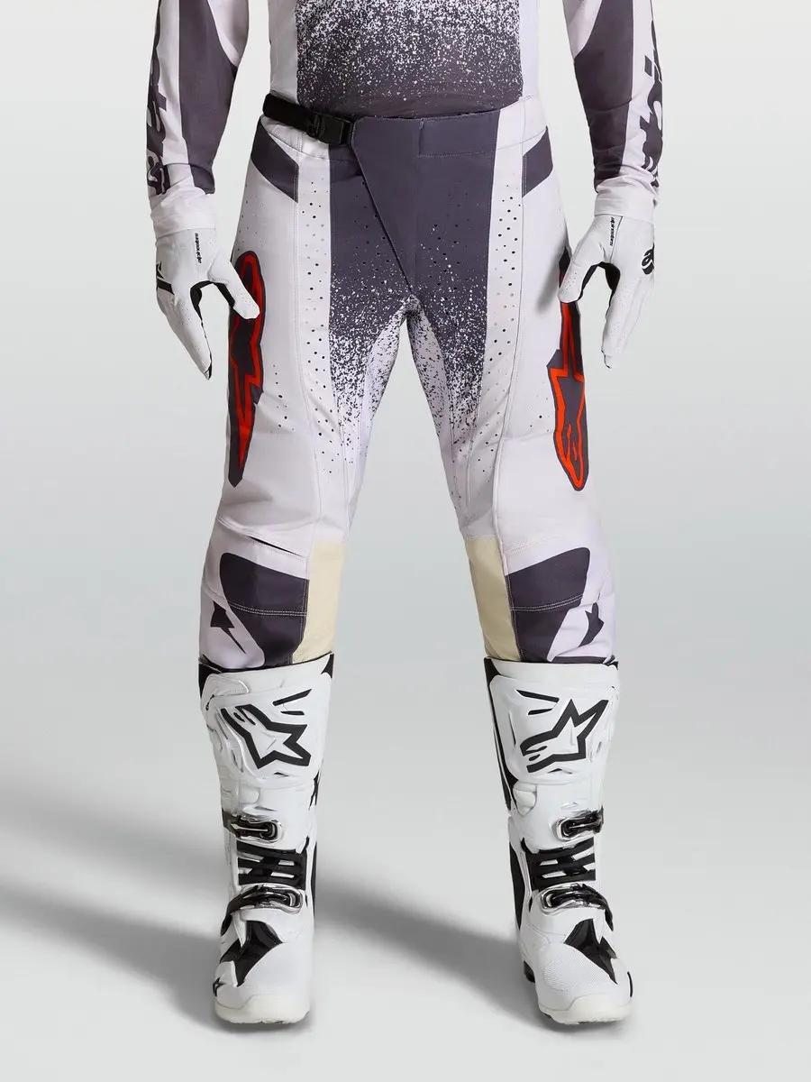 Alpinestars Techstar Swan Motocrossbroek 32 - Donkergrijs/Paars - afbeelding 6 van 6