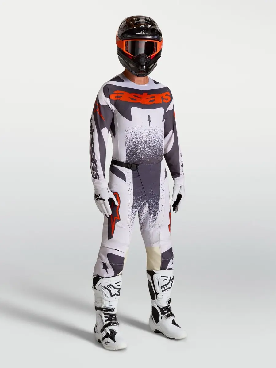 Alpinestars Techstar Swan Motocrossbroek 32 - Donkergrijs/Paars