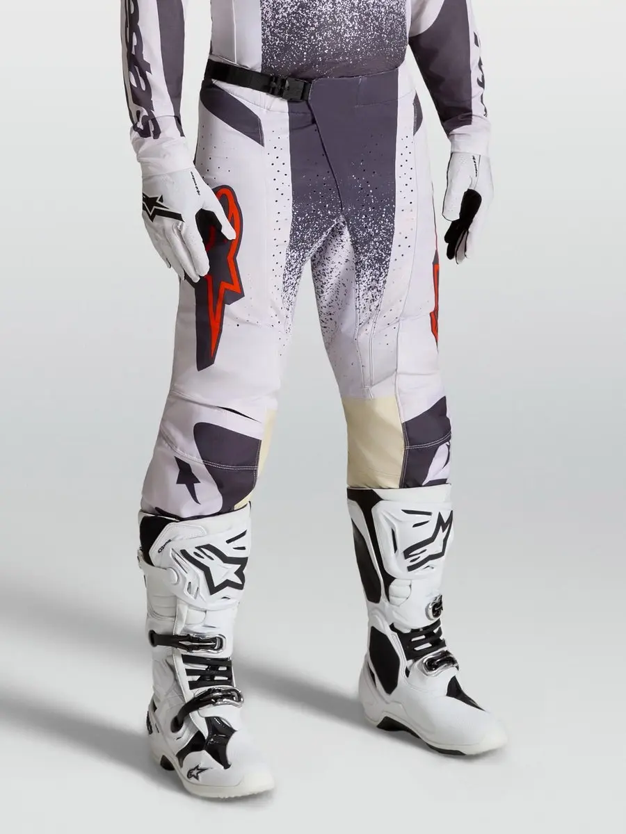Alpinestars Techstar Swan Motocrossbroek 32 - Donkergrijs/Paars