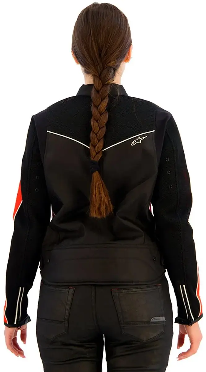 Alpinestars Stella T-Dyno Air Dames Motorjas - XL - Zwart/Fel Rood/Fuchsia