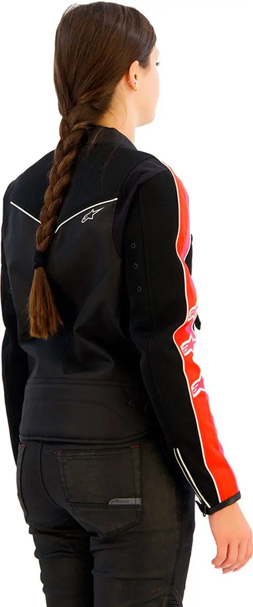 Alpinestars Stella T-Dyno Air Dames Motorjas - XL - Zwart/Fel Rood/Fuchsia - afbeelding 6 van 6