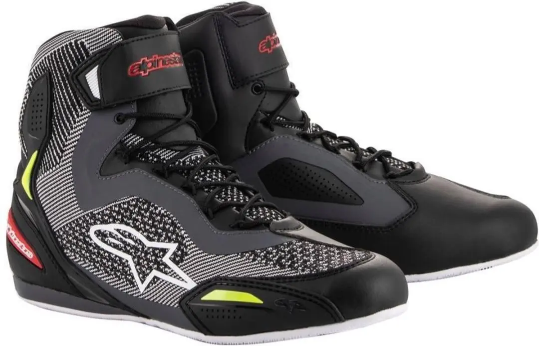 Alpinestars Faster-3 Rideknit Motorschoenen - Zwart/Grijs/Rood
