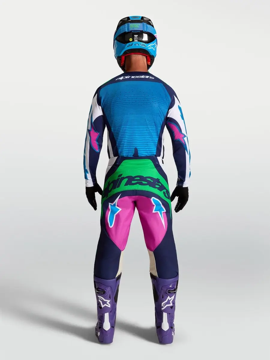 Alpinestars Techstar Maven Motocrossbroek 30 - Wit/Blauw/Groen