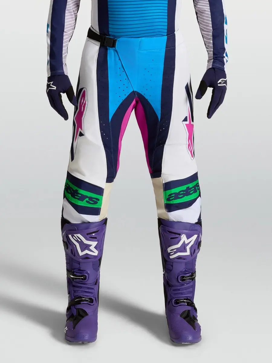 Alpinestars Techstar Maven Motocrossbroek 30 - Wit/Blauw/Groen