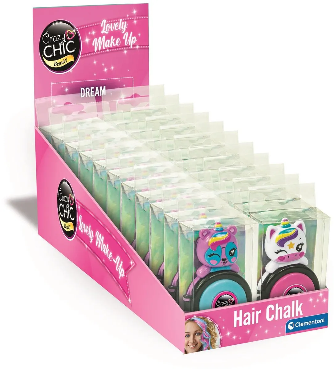 Clementoni Crazy Chic Haarkrijt Eenhoorn - Roze/Blauw