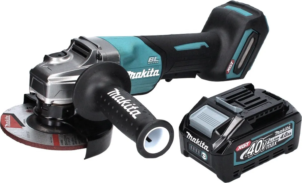 Makita GA 016 GM1 Haakse Slijper 40V Max - 125mm - 1x 4,0Ah Accu