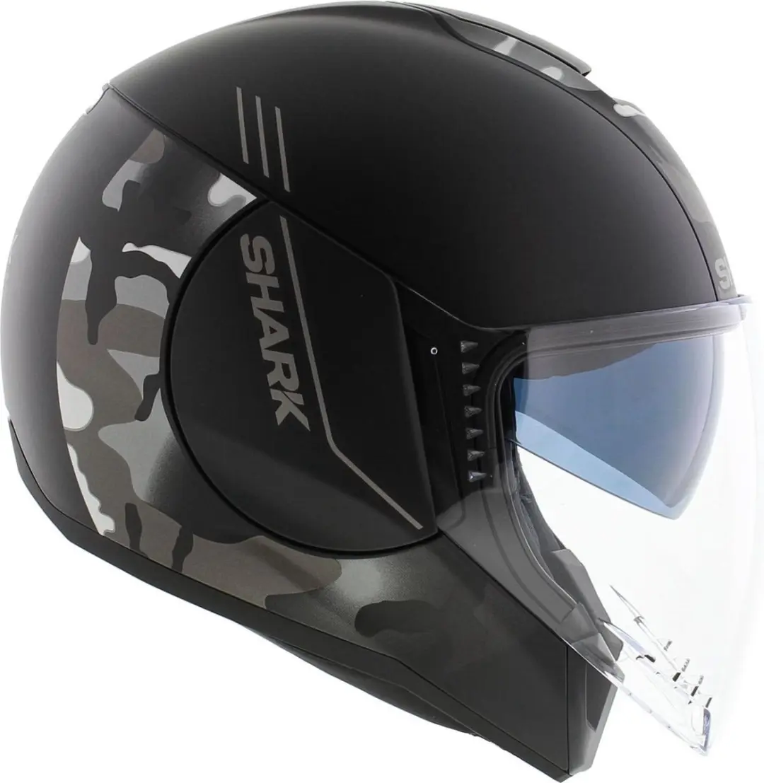 Shark Citycruiser Genom Jethelm XS - Mat Zwart - afbeelding 6 van 6