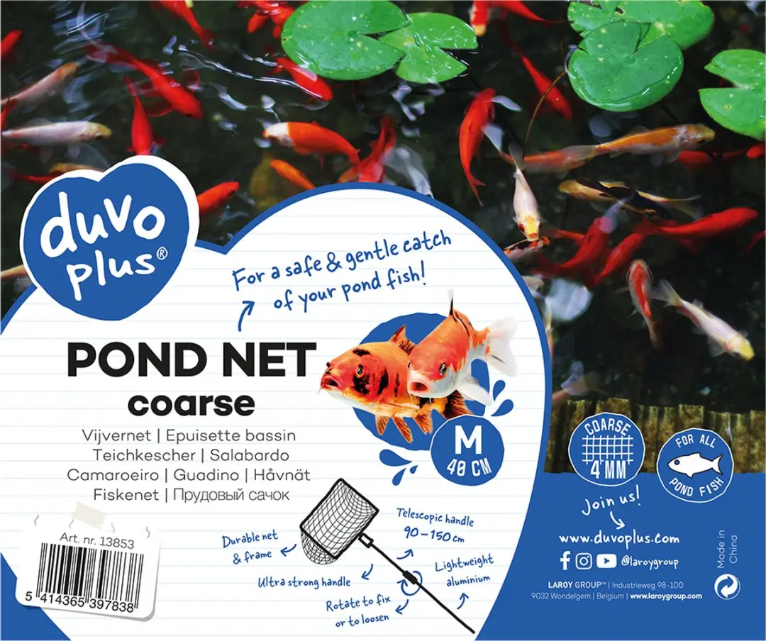 Duvo+ Vijver Schepnet Grof 40x35cm - Zwart