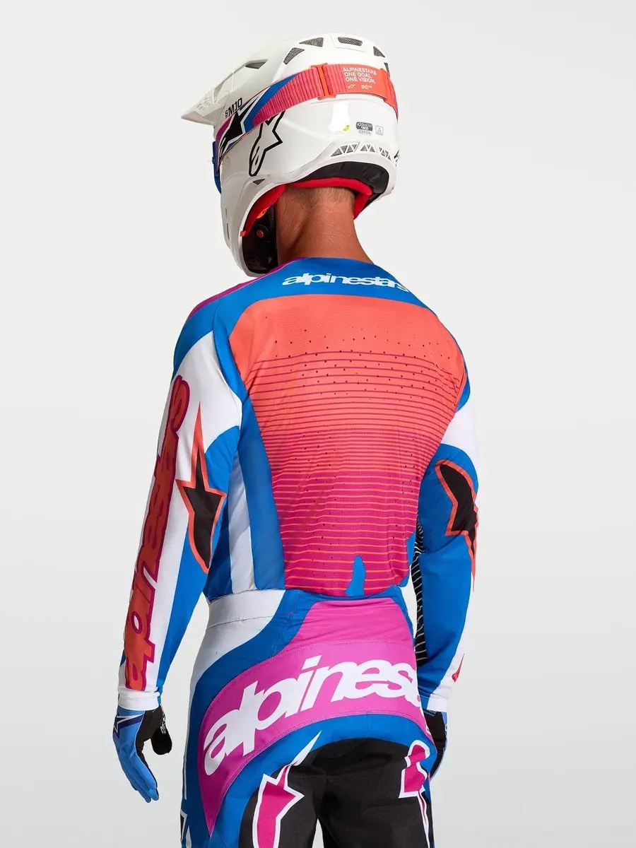 Alpinestars Techstar Maven Motocross Trui - Zwart/Wit/Blauw/Rood L