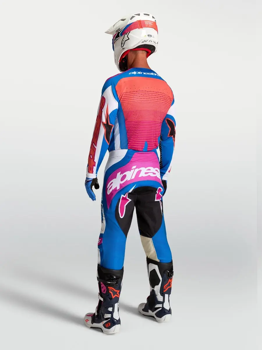 Alpinestars Techstar Maven Motocross Trui - Zwart/Wit/Blauw/Rood L