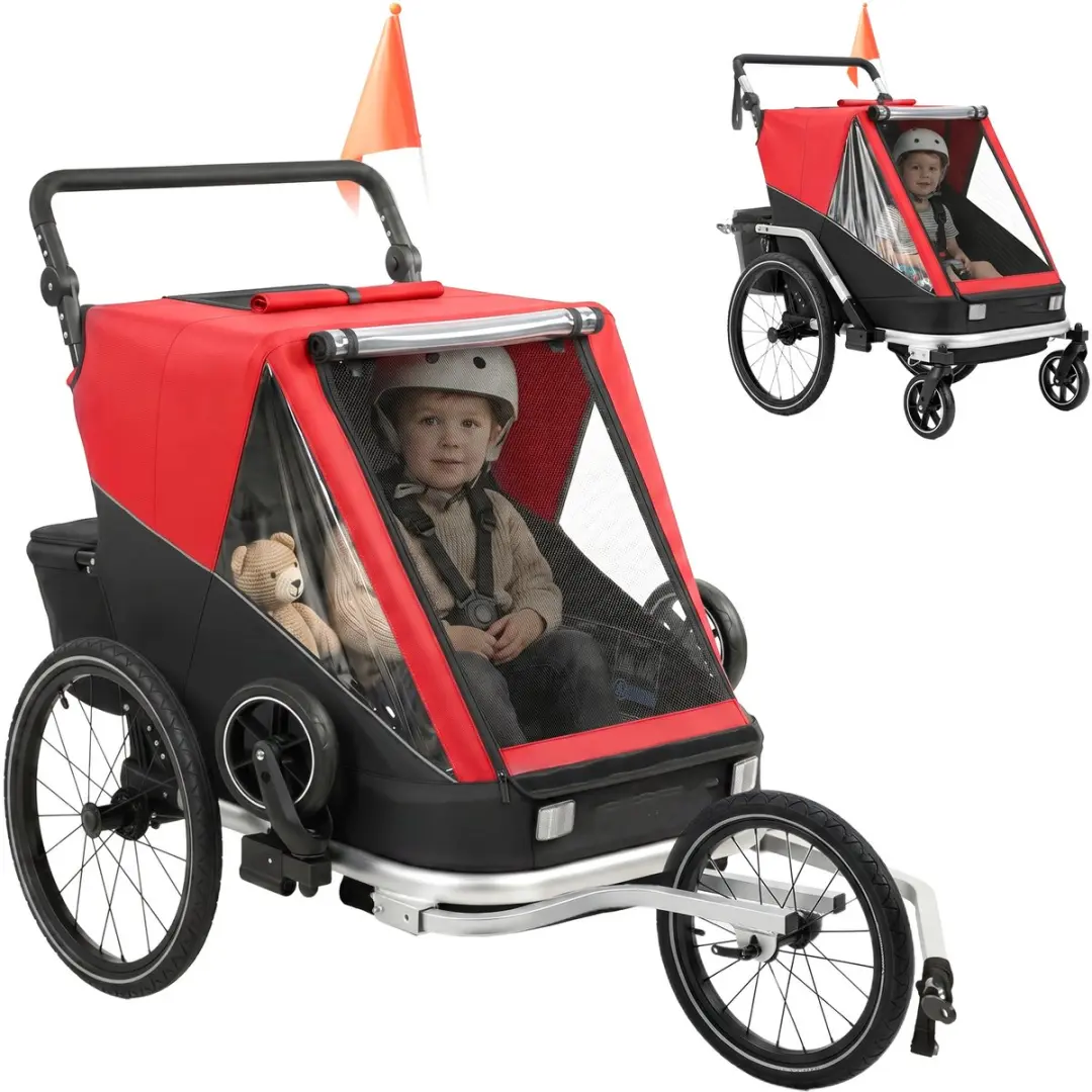 ECTEATOY Kinderfietskar 2-in-1 Rood