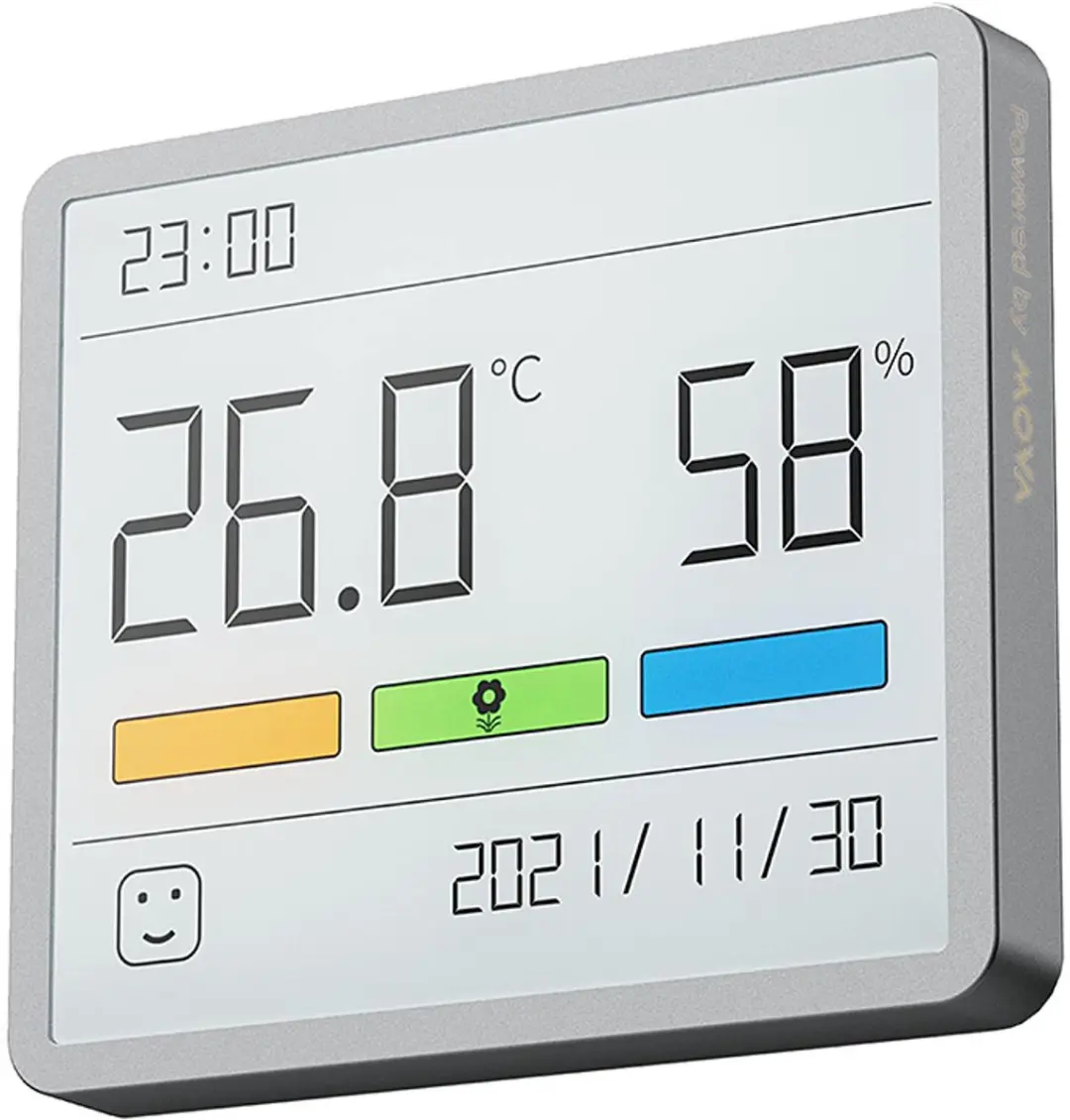 Movo Thermometer/Hygrometer Met Klok Voor Het Meten Van Temperatuur En Luchtvoch