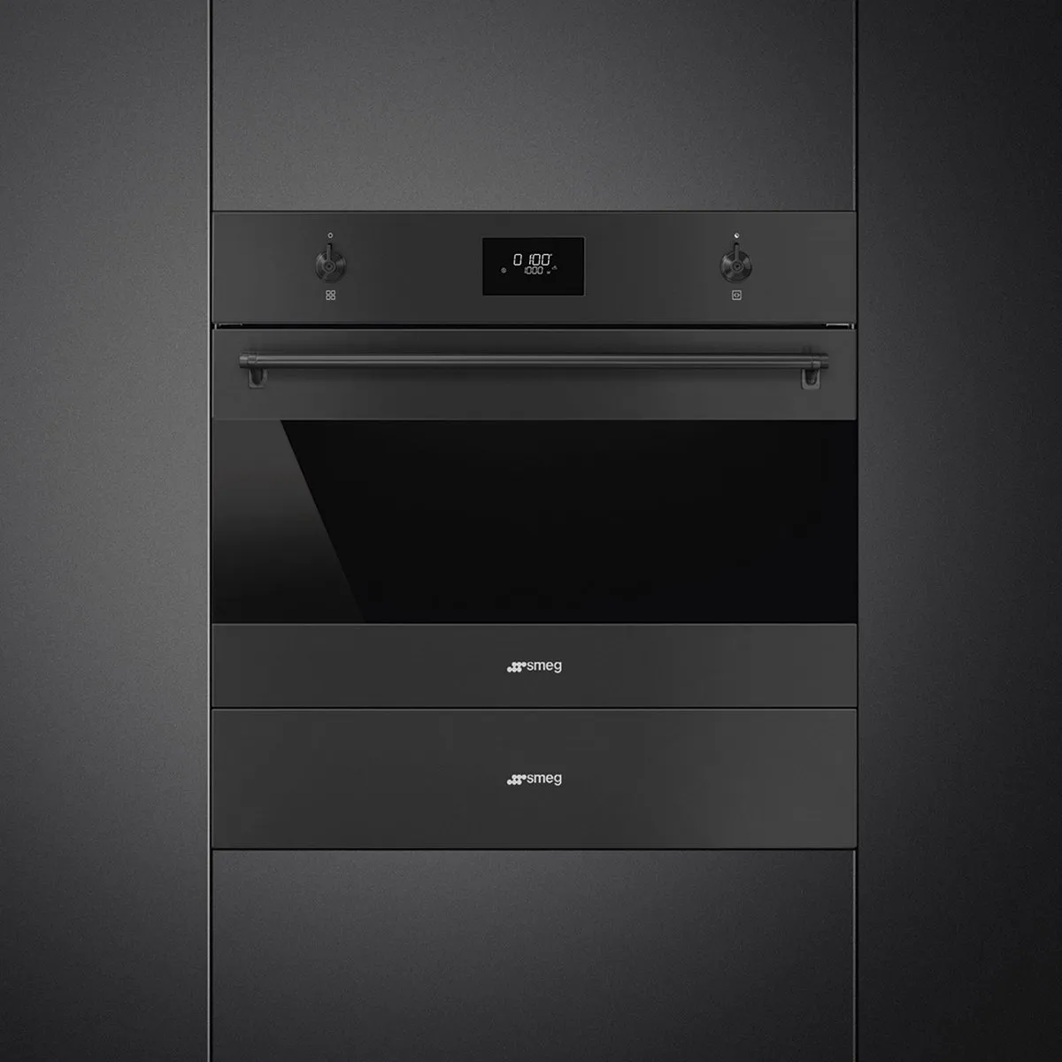 Smeg SO4301M0N Inbouw Grill-magnetron 800W - 40L - Zwart