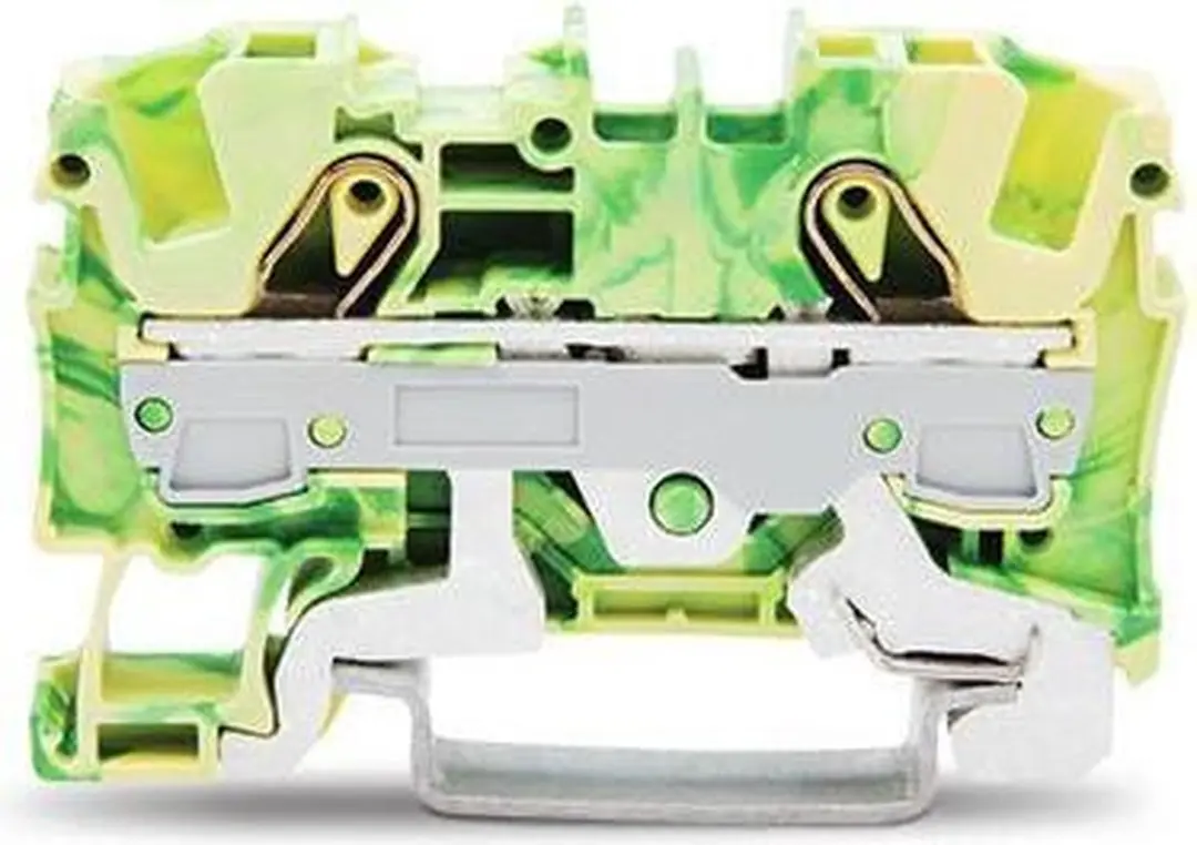 Wago TOPJOB S 2-draads aardklem 6mm² - Push-in CAGE CLAMP - Ex e II - Groen-geel