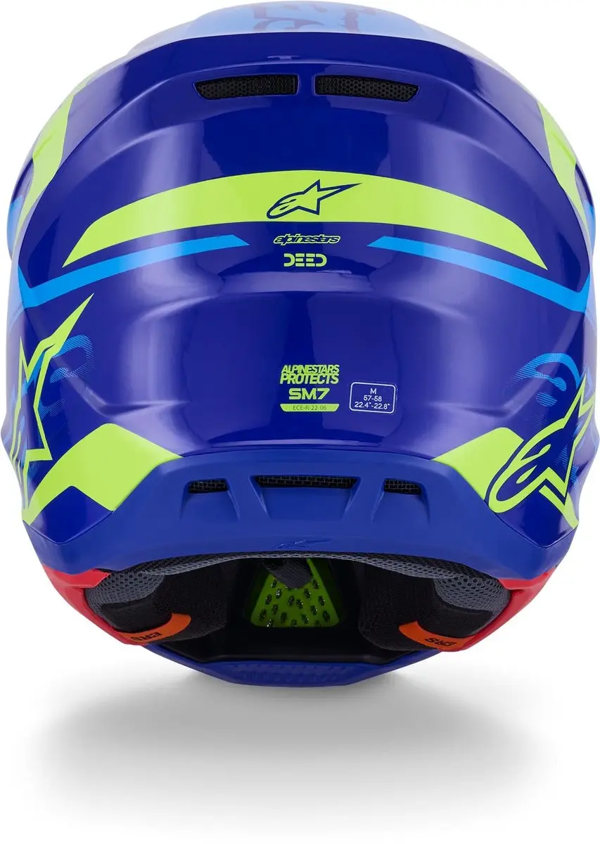 Alpinestars S-M7 Deed Crosshelm - XL - Blauw