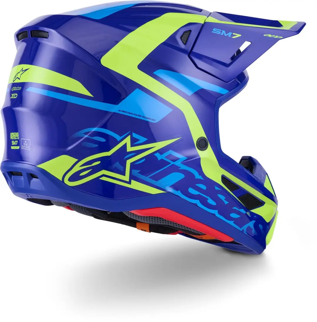 Alpinestars S-M7 Deed Crosshelm - XL - Blauw