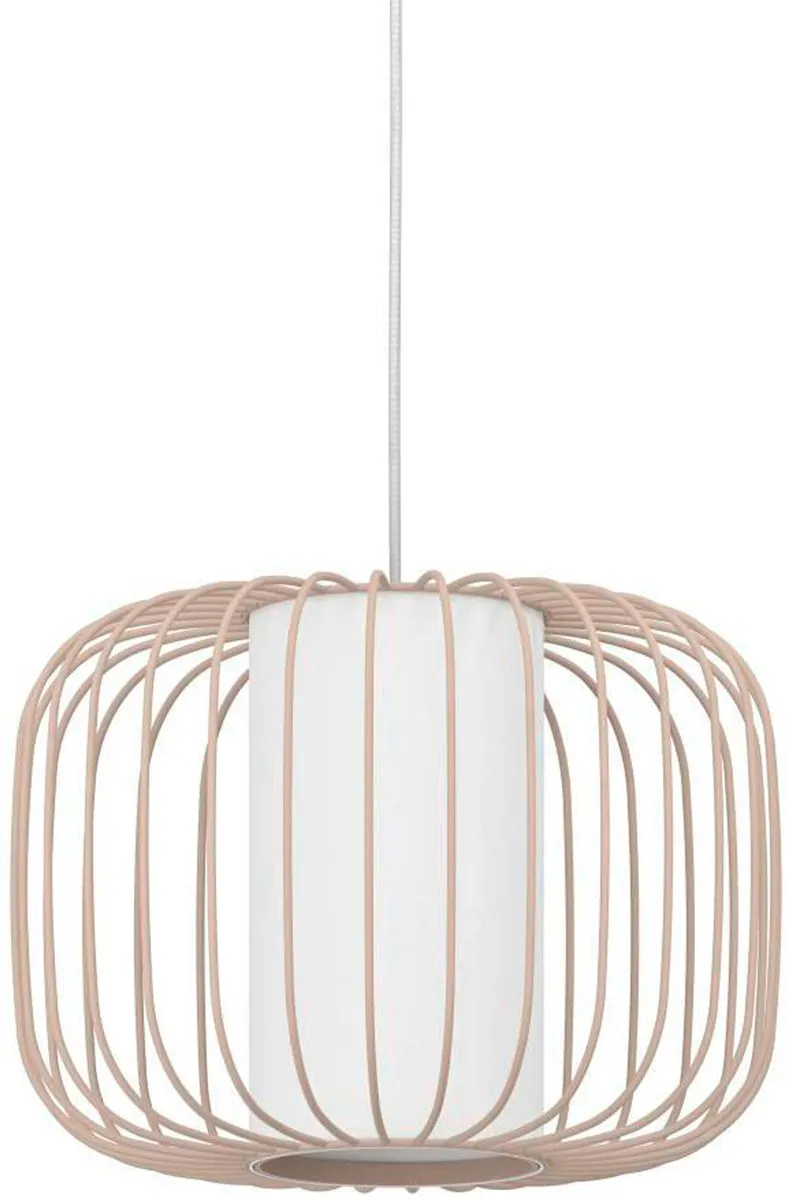 Eglo Terrarosa Hanglamp E27 - Ø28,5cm - Zand/Wit