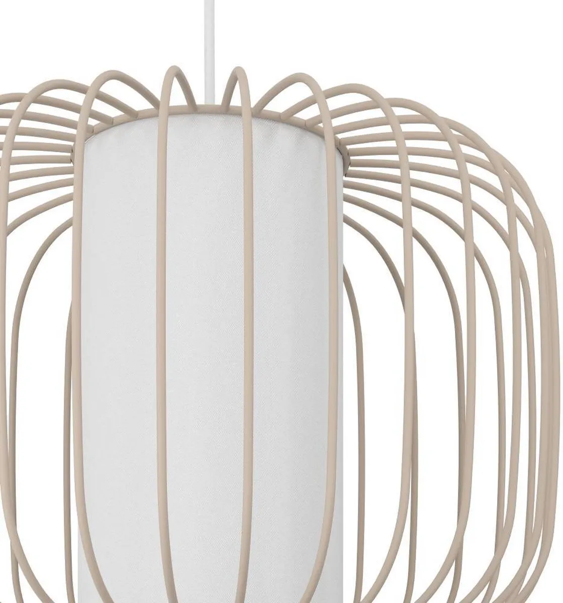 Eglo Terrarosa Hanglamp E27 - Ø28,5cm - Zand/Wit - afbeelding 6 van 6