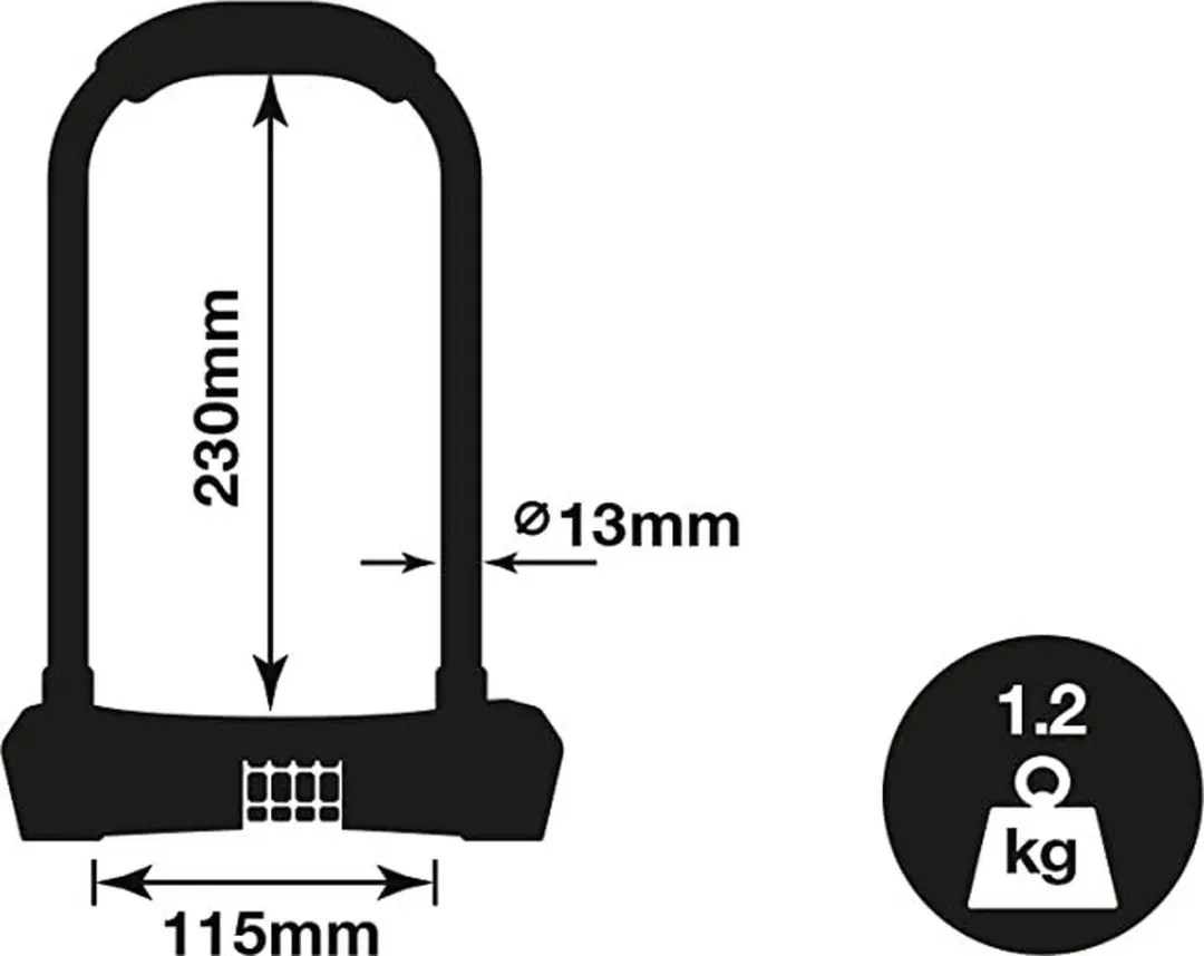 Yale Fietsslot Standard Protection Beugelslot - Zwart - afbeelding 6 van 6
