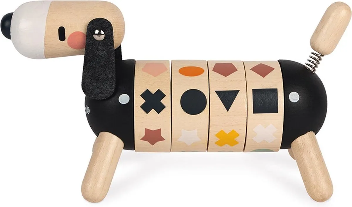 Janod Sweet Cocoon Hond Speelgoed - Vormen & Kleuren - Multi - afbeelding 5 van 6