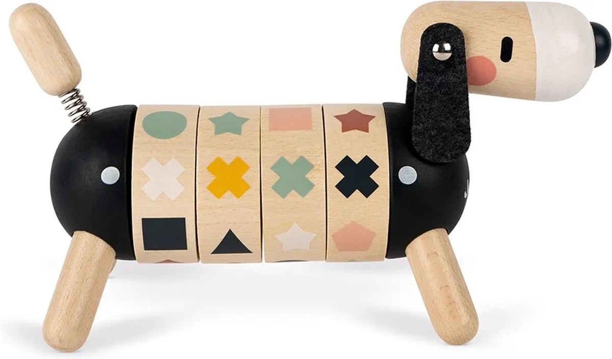 Janod Sweet Cocoon Hond Speelgoed - Vormen & Kleuren - Multi - afbeelding 3 van 6