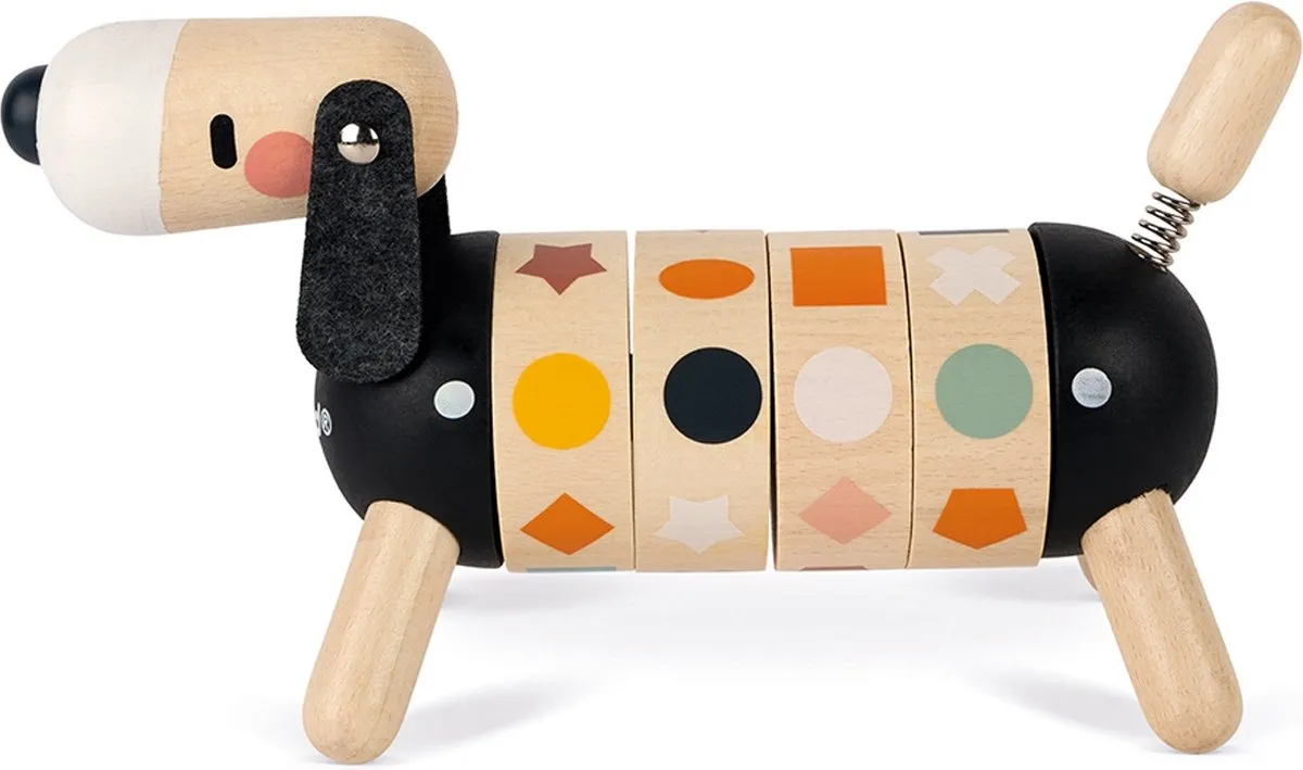 Janod Sweet Cocoon Hond Speelgoed - Vormen & Kleuren - Multi - afbeelding 4 van 6