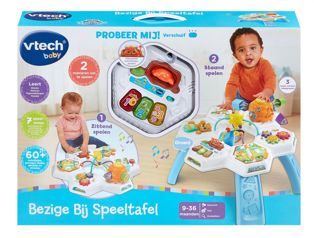 VTech bezige bij speeltafel interactief speelgoed voor peuters.