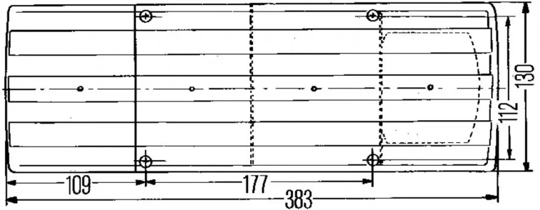 Hella Achterlicht 12V - Geel - ECE - Platte stekker
