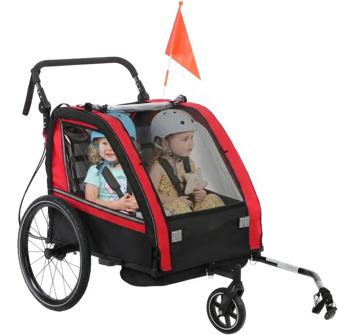 ECTEATOY KinderFietskar & Wandelwagen 2-in-1