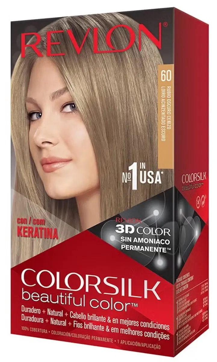 Revlon Colorsilk N°60 Dark Ash Blonde Permanent Haarkleuring 133ml