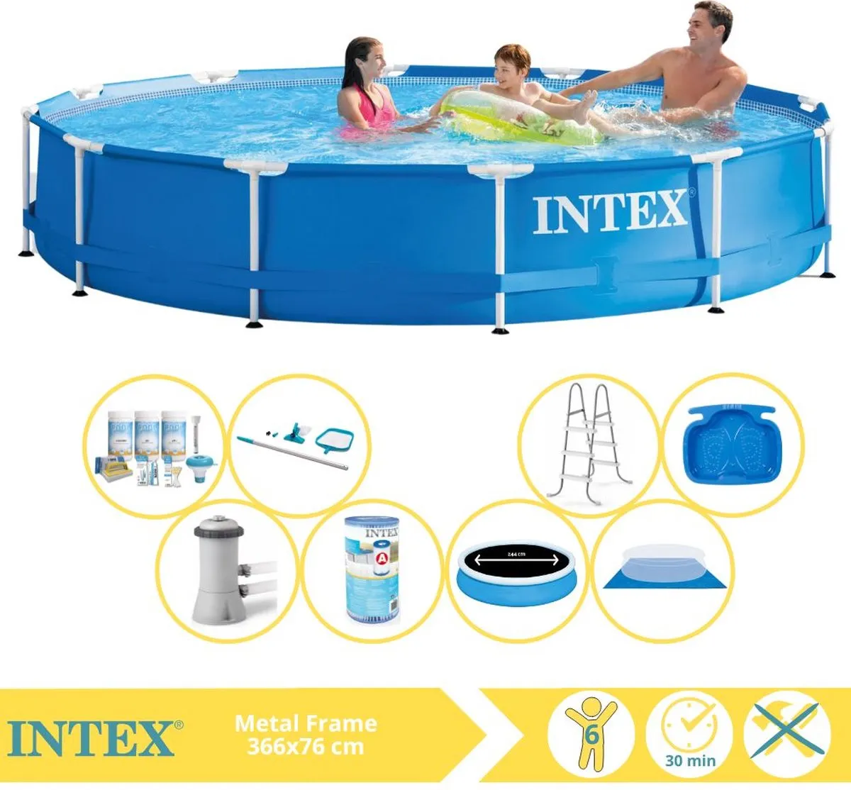 Intex Metal Frame Zwembad 366x76cm