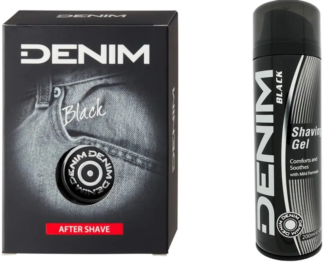 Denim Black Aftershave 100ml + Scheergel 200ml