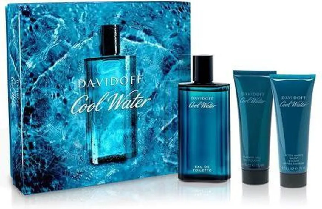 Davidoff Cool Water Man Set - 125ml EDT + 2x75ml Douchegel & Aftershave