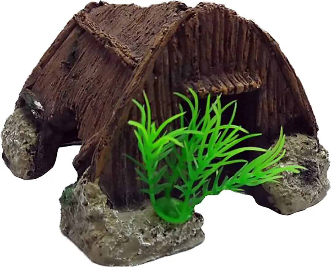 DuvoPlus Aquariumdecoratie Huis 17,5x14x10cm