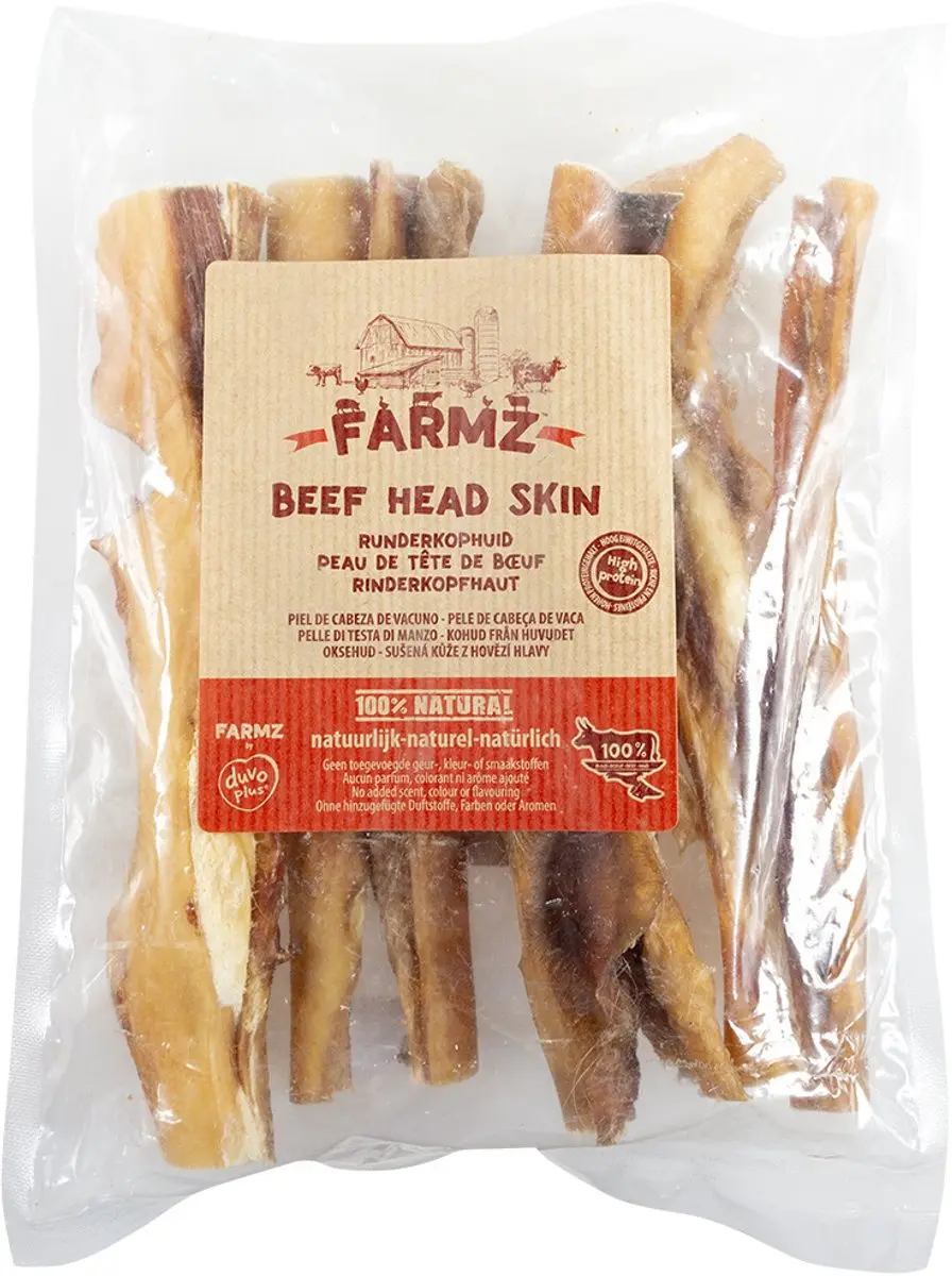 Duvo Duvoplus Hondensnack Farmz Runderkophuid 1kg