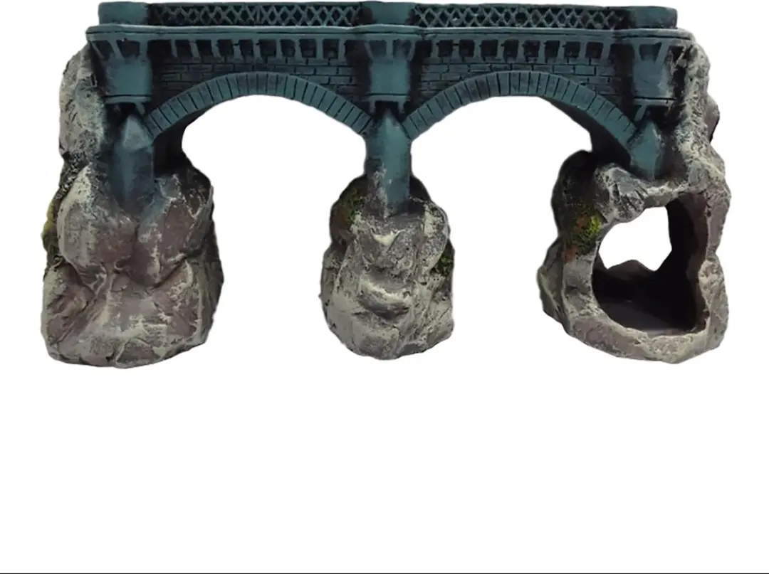 DuvoPlus Aquariumdecoratie Brug Medium 22x8x12cm